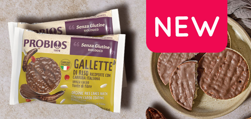 Italian Carob-Coated Rice Cakes: the new sweet break by Probios